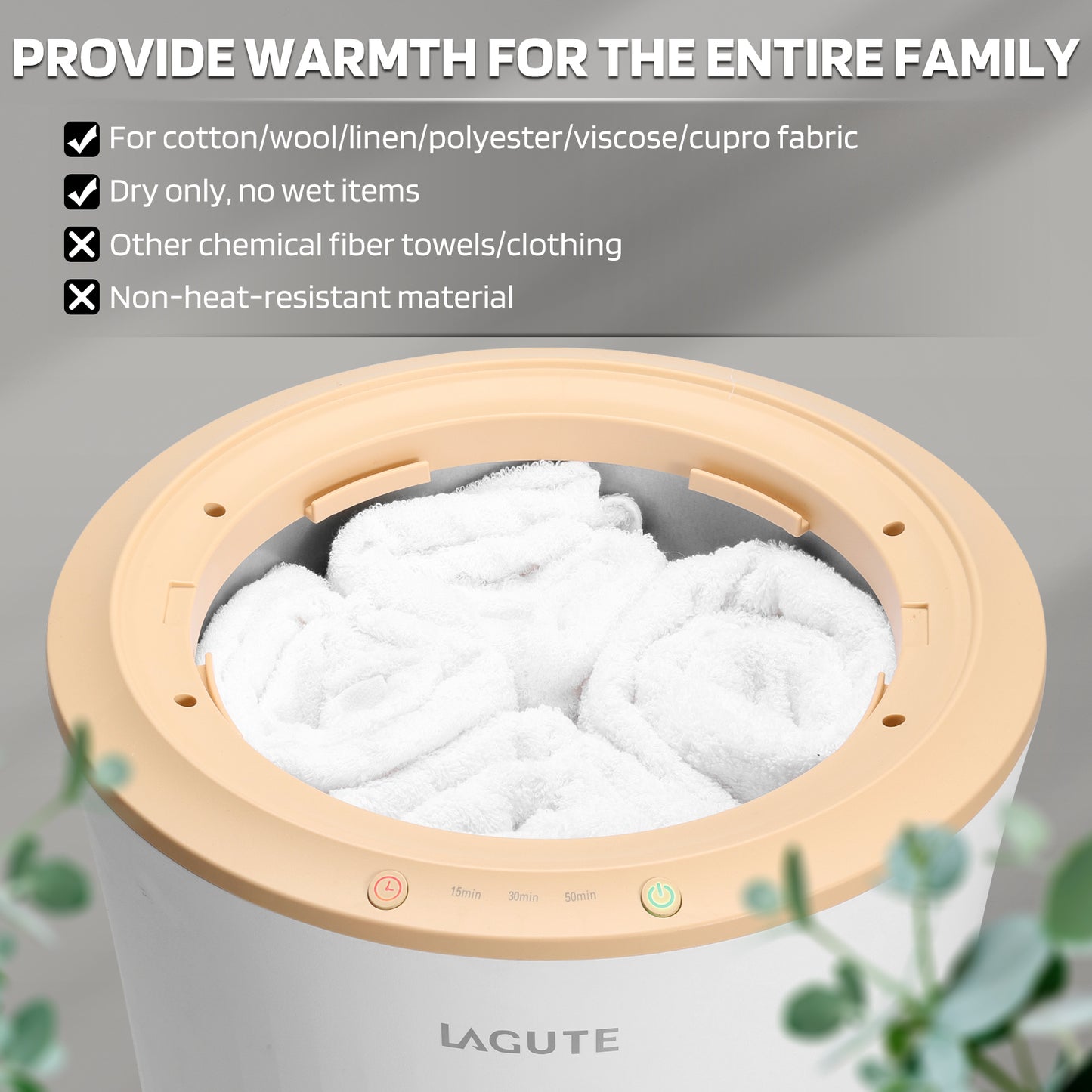 Lagute Bathroom Towel Warmers with WiFi Control