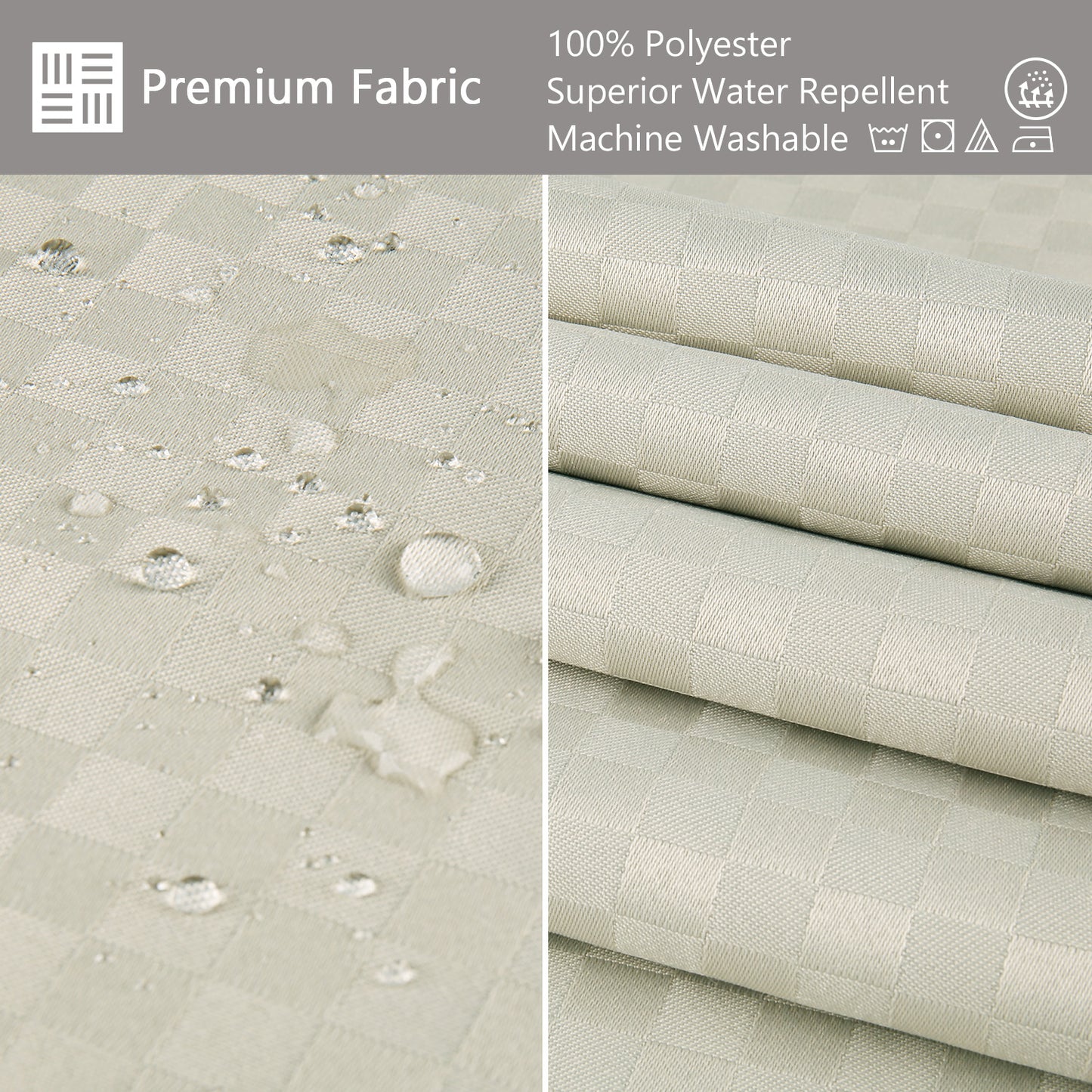 Snaphook TrueColor Shower Curtain, Beige