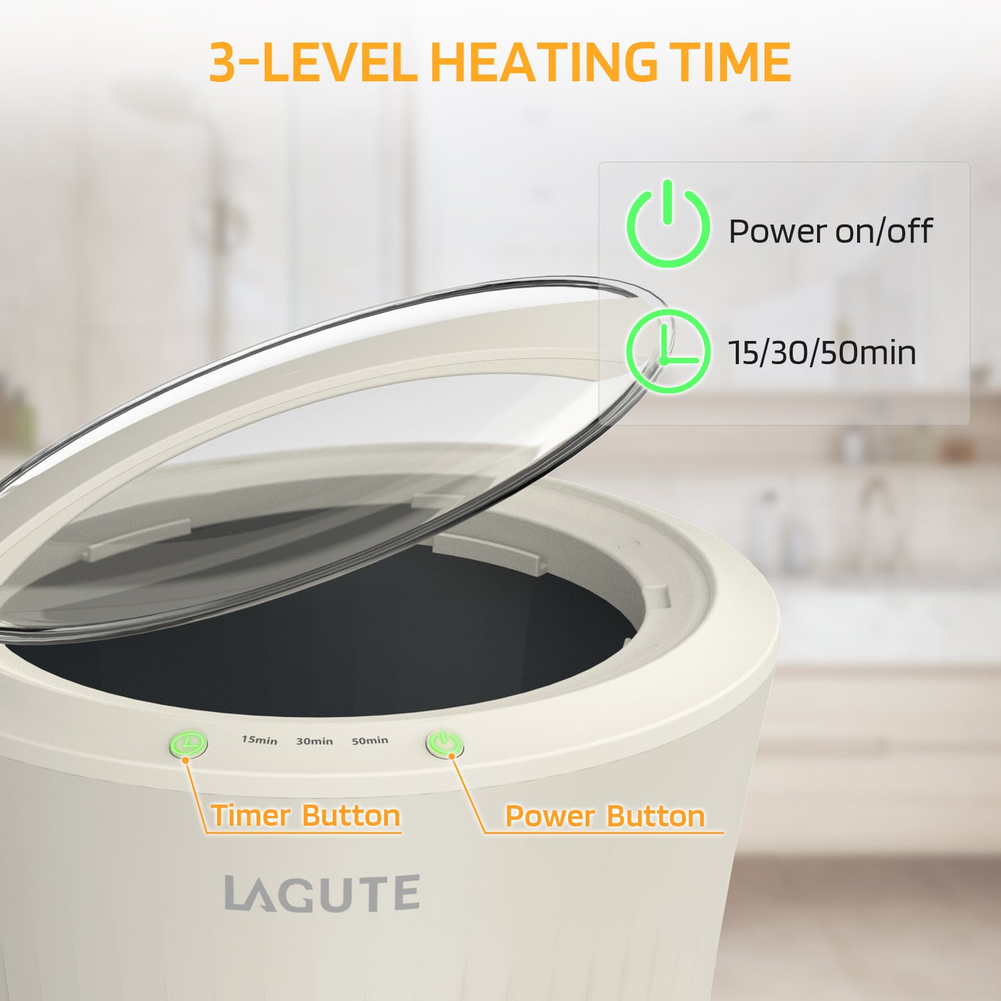 Lagute iSnug Towel Warmer, 5.3 Gal Heating Bucket for Bathrobe, Blanket