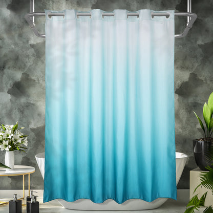 CozyHook Ombre Shower Curtain| 72Wx72L, Green Gradient