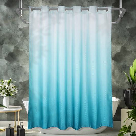 CozyHook Ombre Shower Curtain| 72Wx72L, Green Gradient