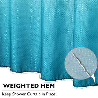 CozyHook Ombre Shower Curtain| 72Wx72L, Green Gradient