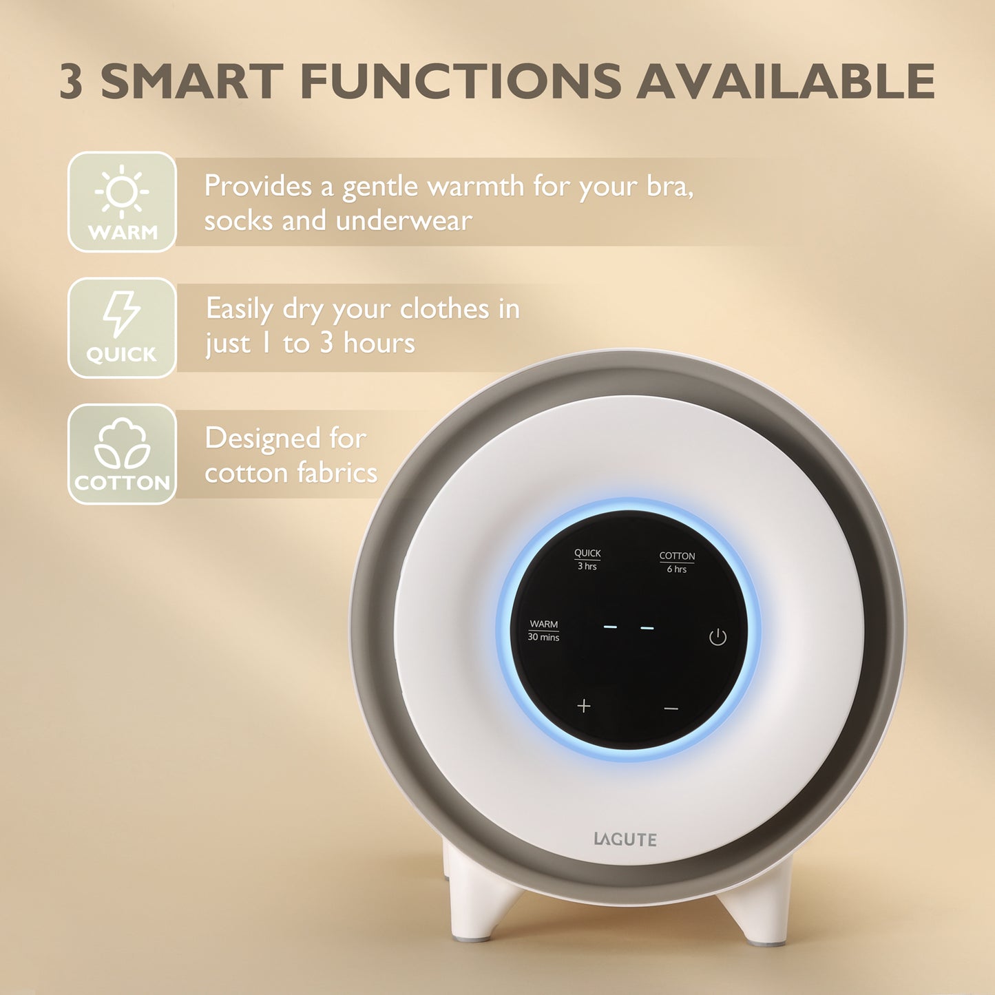 Lagute Compact Mini Electric Laundry Dryer and Clothes Underwear Warmer