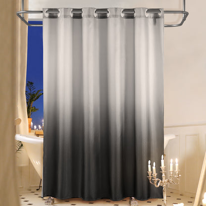 CozyHook Ombre Shower Curtain| 72Wx72L, Grey Gradient