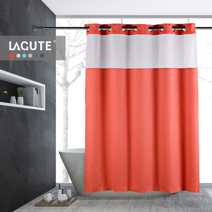 Snaphook TrueColor Shower Curtain, Coral