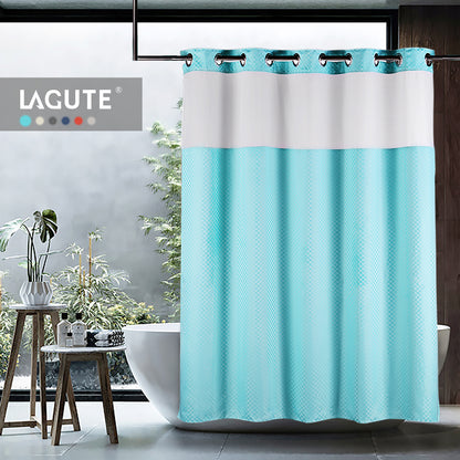 Snaphook TrueColor Hookless Shower Curtain, Turquoise