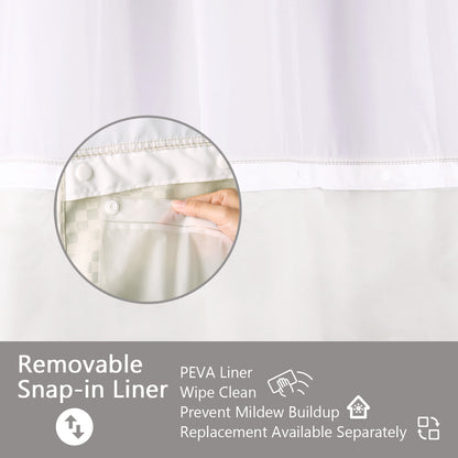 Snaphook TrueColor Shower Curtain, Beige
