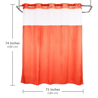 Snaphook TrueColor Shower Curtain, Coral