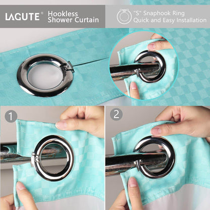 Lagute-snaphook-hookless-shower-curtain-Turquoise-2